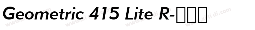 Geometric 415 Lite R字体转换